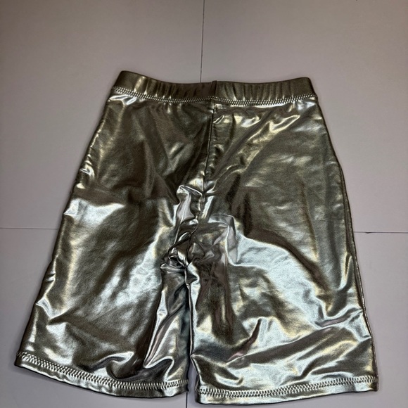 SKIMS Metallic Nickel Bike Shorts XXS | Shapewear Biker Shorts Silver - Picture 5 of 12